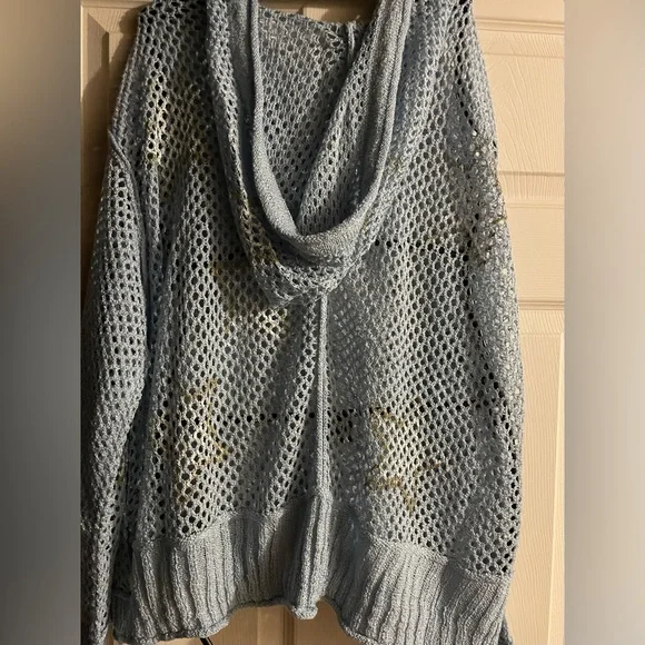 Hoodie Blue/GoldStars
Bohemian 
Long Sleeve 
Lite Knit
Pit-Pit 28”
24”Long
NWOT - Picture 4 of 9